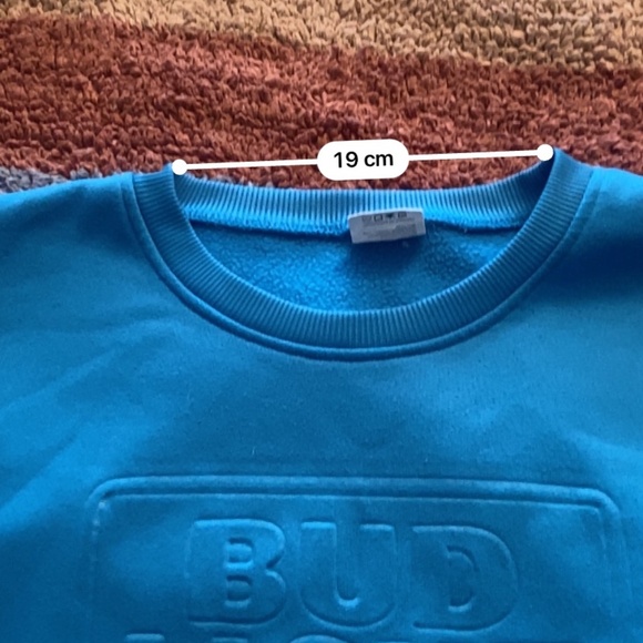 Bud Light blue teal size xl crew neck sweatshirt long sleeve - Picture 6 of 8